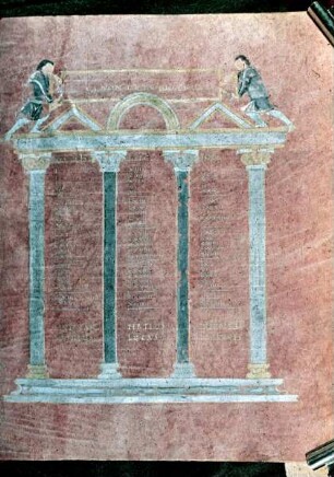Evangeliar aus Metz — Kanontafel III, Folio 5