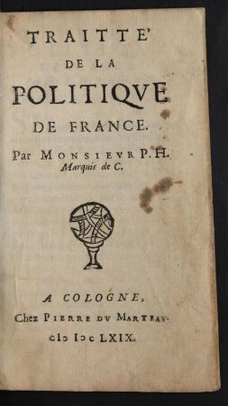 Traitté De La Politique De France