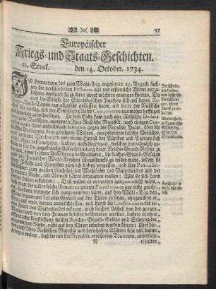 11. Stuck. den 14. October. 1734.