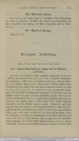 Dreizehnte Abtheilung. Von kalten und warmen Pasteten