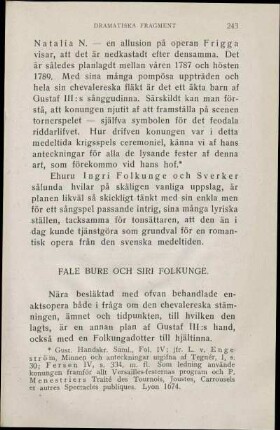 Fale Bure Och Siri Folkunge.