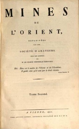 Fundgruben des Orients : = Mines de l'orient. 2. 1811