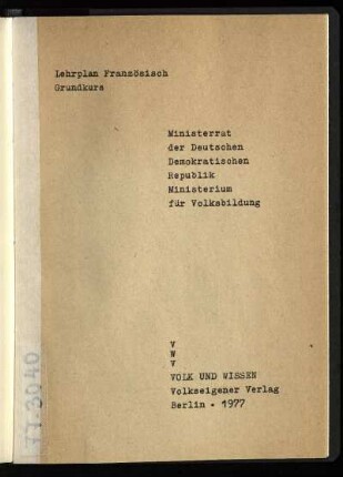 1977: Grundkurs