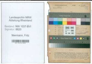 Entnazifizierung Fritz Niermann , geb. 09.04.1897 (Kaufm.Angestellter)