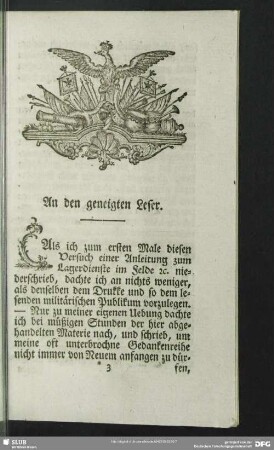 An den geneigten Leser