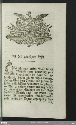 An den geneigten Leser