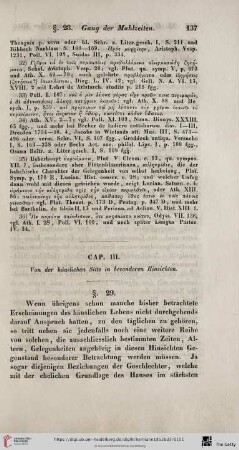 Cap. III: Von der häuslichen Sitte in besonderen Hinsichten