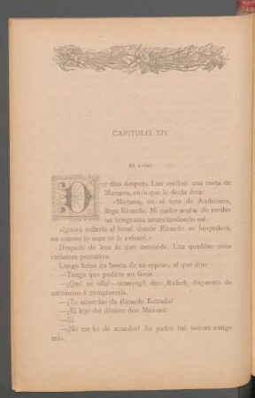 Capítulo XIV - El aviso