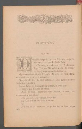 Capítulo XIV - El aviso