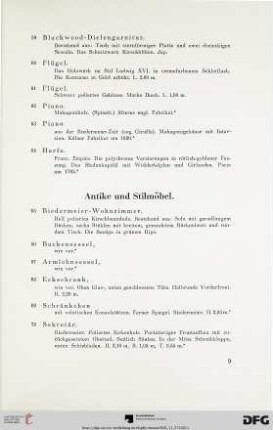 Antike und Stilmöbel (Nr. 65-171)
