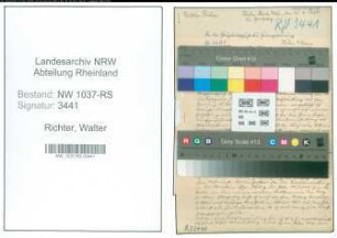 Entnazifizierung Walter Richter , geb. 29.12.1901 (Kreisinspektor)