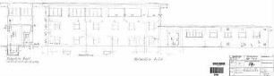 Heilbronn Hbf: Rangierbahnhof / Befehlsstellwerkgebäude Nr. 4 - Ansicht Südwest- und Nordwestseite Nebengeb.