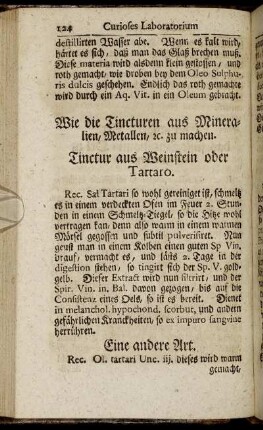 Wie die Tincturen aus Mineralien, Metallen, [etc.] zu machen.
