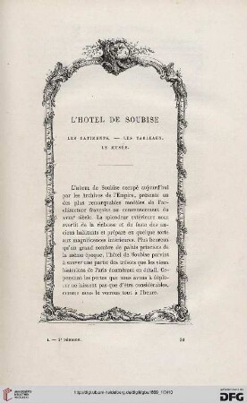 2. Pér. 1.1869: L' Hôtel de Soubise, [1] : les bâtiments, les tableaux, le musée