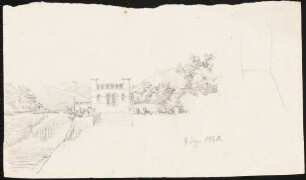 Klassizistisches Landhaus, Landschaft: Perspektivische Ansicht