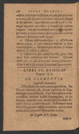 Caput XV. De Clementia. - Caput XVII. De Gratia.