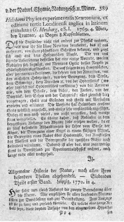 Allgemeine Historie der Natur. T.7.,Bd.1.