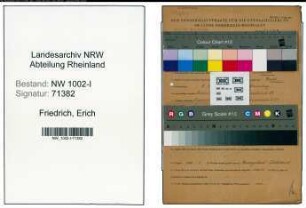 Entnazifizierung Erich Friedrich , geb. 05.12.1901 (Dreher)