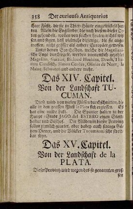 Das XIV. Capitel. Von der Landschaft Tucuman.