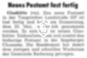 Neues Postamt fast fertig
