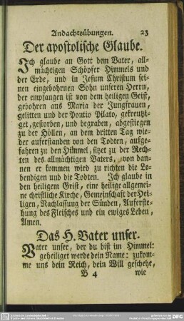 Der apostolische Glaube