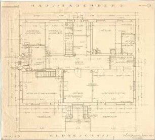 Fischer, Theodor; München, Arcisstr. 20; Haus Jagenberg - Grundriss EG