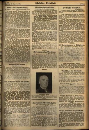Zweite Ausgabe vom Donnerstag, den 10. September 1931.