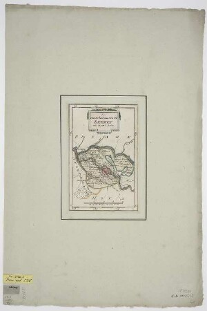 Umgebungskarte von Bremen, ca. 1:200 000, Kupferstich, 1795
