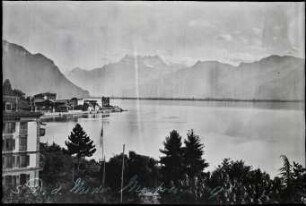 Blick von Montreux auf den Genfer See und die Dents du Midi