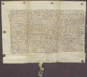 Gültverschreibung des Hans Veihinger, Bürger zu Ispringen, über zwölf Pfund Heller Hauptgut, für das er jährlich einen Zins an das Frauenkloster zu Pforzheim zahlt.