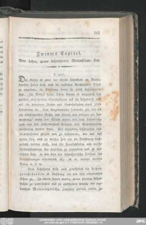 Zweytes Capitel. Von Lehen, deren Lehnsherren Reichstände sind.