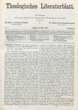 97-99 [Rezension] Bibliographie, Orientalische ; Berichtsjahr 1926, 1. Heft