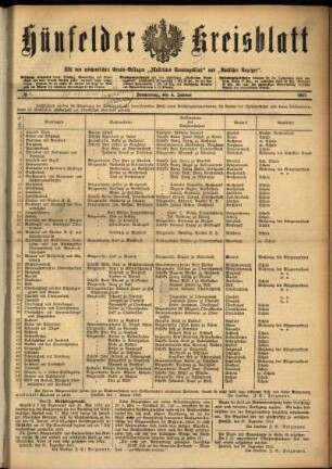 Ausgabe vom Donnerstag, den 04. Januar 1912.
