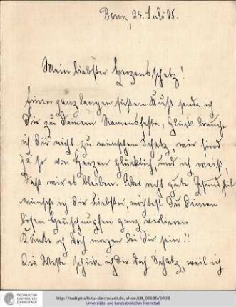 Brief vom 24.07.1905