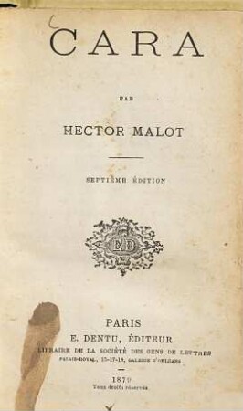 Cara : Par Hector Malot