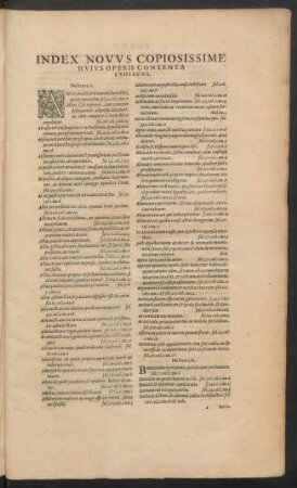 Index Novus Copiosissime Huius Operis Contenta Exhibens.