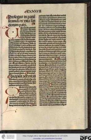 Incipiunt adhortationes sanctorum patrum profectionesque monachorum ceteri quoque subsequentes libelli, quos de greco in latinum transtulit sanctus Iheronimus cardinalis presbiter.