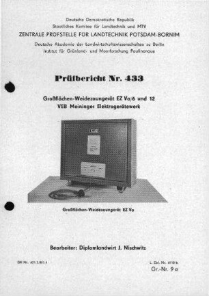 Großflächen-Weidezaungerät EZ Va/6 und 12