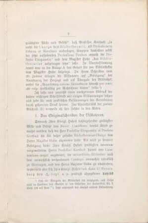 1. Das Originalschreiben der Visitatoren.