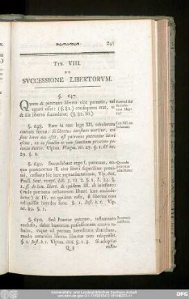Tit. VIII. De Successione Libertorum.