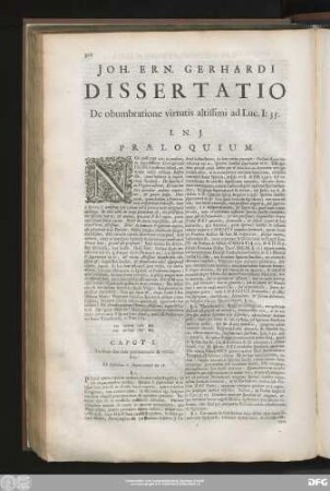 Ioh. Ern. Gerhardi Dissertatio De obumbratione virtutis altissimi ad Luc. I:35.