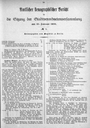 No. 5, 30. Januar 1908