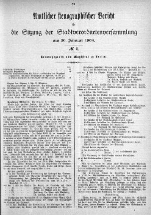 No. 5, 30. Januar 1908