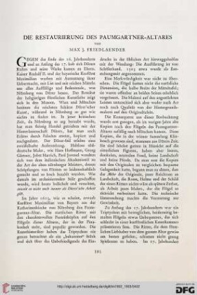 Die Restaurierung des Paumgartner-Altars