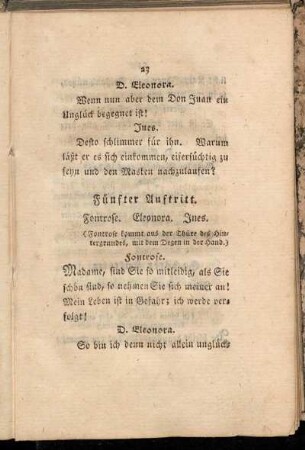 Fünfter Auftritt. Fontrose. Eleonora. Ines. [...]