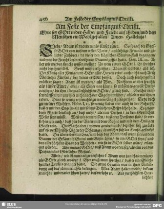 Am Feste der Empfängniß Christi