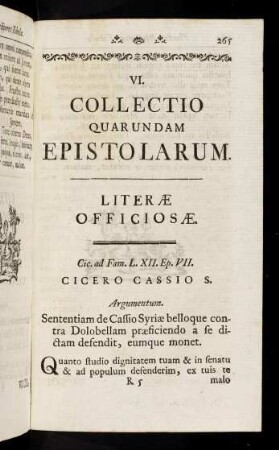265-268, VI. Literae Officiosae.