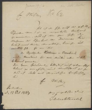 Diederich Franz Leonhard von Schlechtendal an Johannes Müller