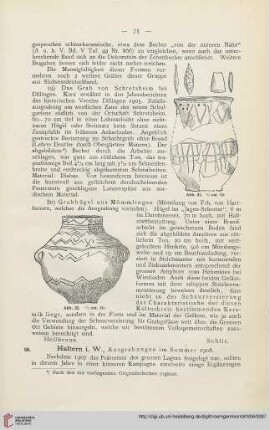 1: Haltern i. W. : Ausgrabungen im Sommer 1098