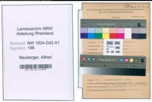 Entnazifizierung Alfred Neuberger , geb. 22.03.1900 (Ingenieur)